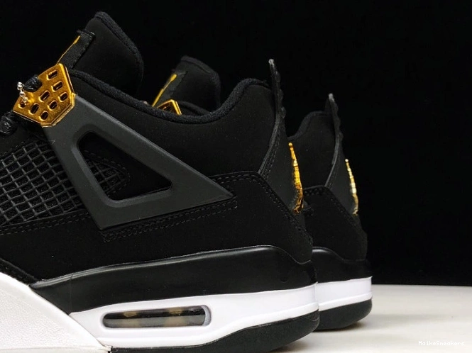 MaikeSneakers 308497-032 Air 4 Royalty Jordan Metallic Gold-White Black 0728